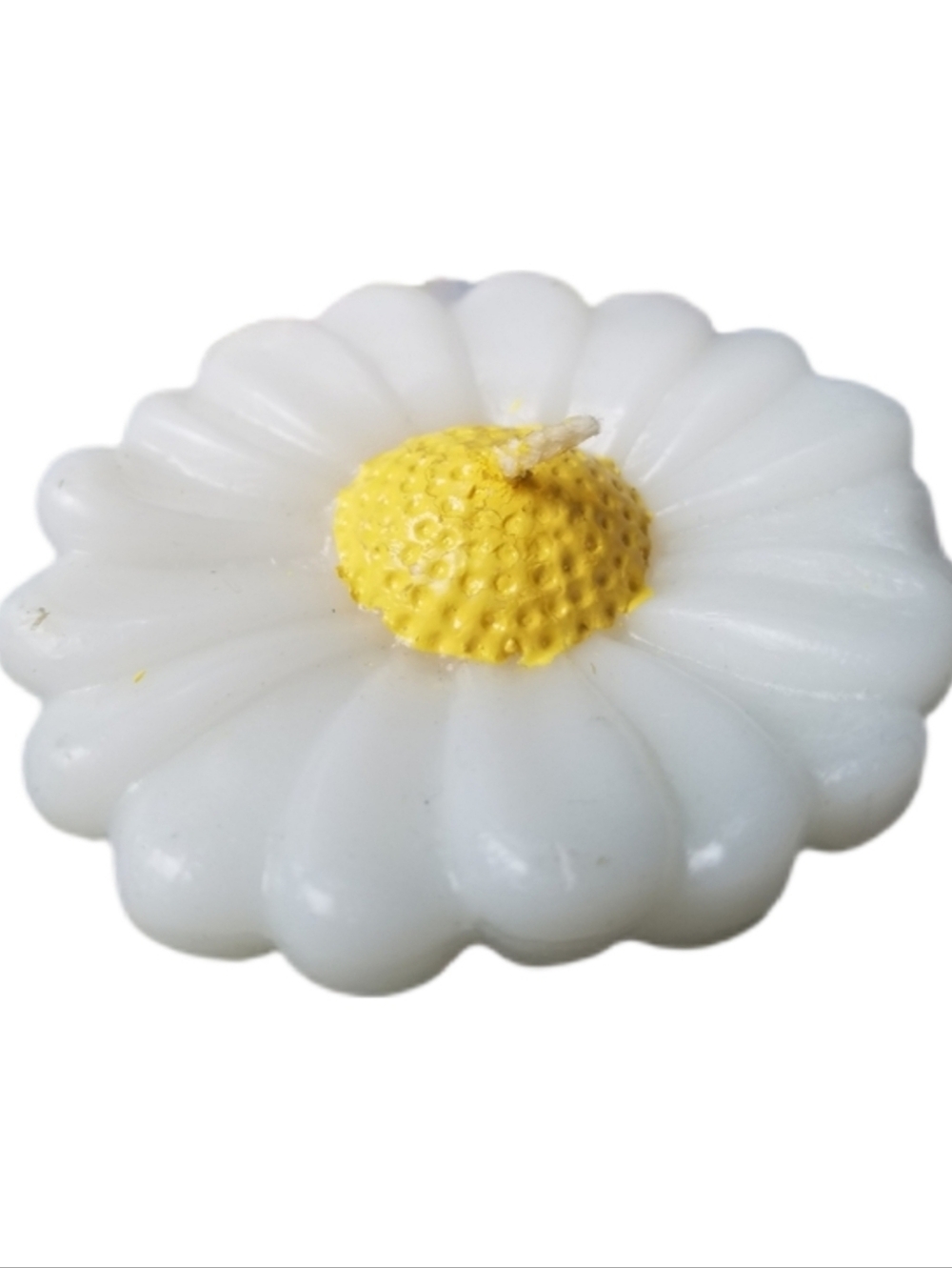 Set Of 2 Tea Light Candles Daisy Flower Shaped Garden Tea Party Birthday Floral